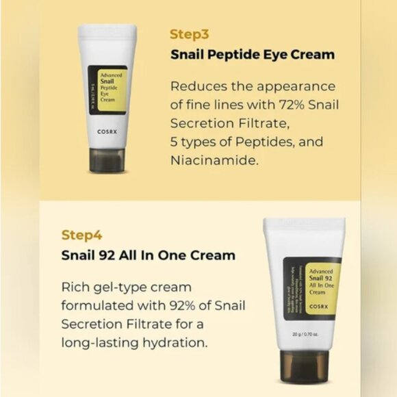 NIB - COSRX All About Snail Skincare Kit - 4pc - Picture 4 of 11